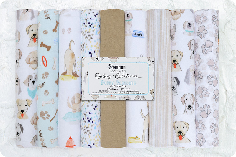 Quilting Cuddle Fat Quarter Pack- Puppy Playdate