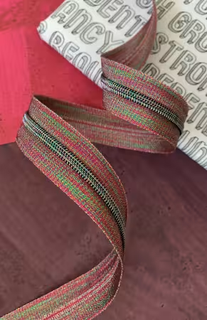 Colorful Tape Iridescent Teeth Zipper by the Yard