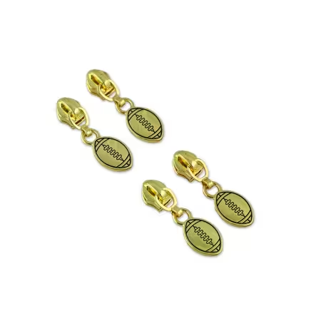 Football Zipper Pulls