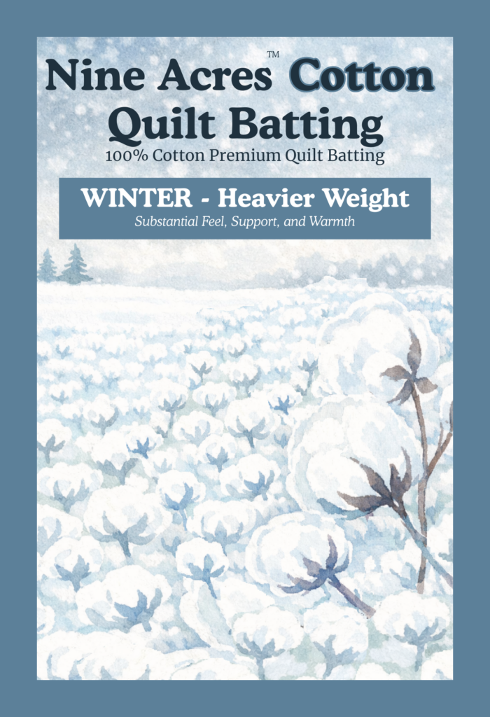 Nine Acres Cotton Batting - Winter Weight