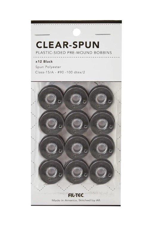 90 wt Black Pre-Wound Bobbins