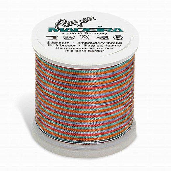 Madeira Rayon - Multi-Peach/Blue/Rust/Green 2141