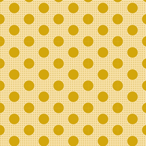 [130029] Tilda Chambray Medium Dots Flaxen Yellow