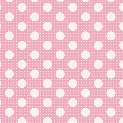 Tilda Chambray Medium Dots Pink