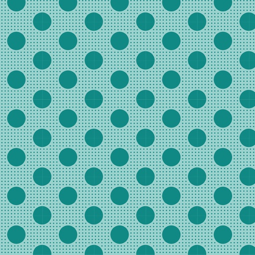 [130030] Tilda Chambray Medium Dots Dark Teal