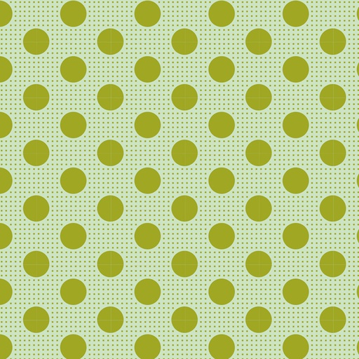 [130011] Tilda Chambray Medium Dots Green
