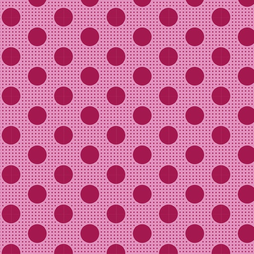 Tilda Chambray Medium Dots Maroon