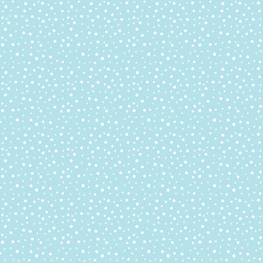 [16239-80] Meowy Christmas Turquoise Snow Dots