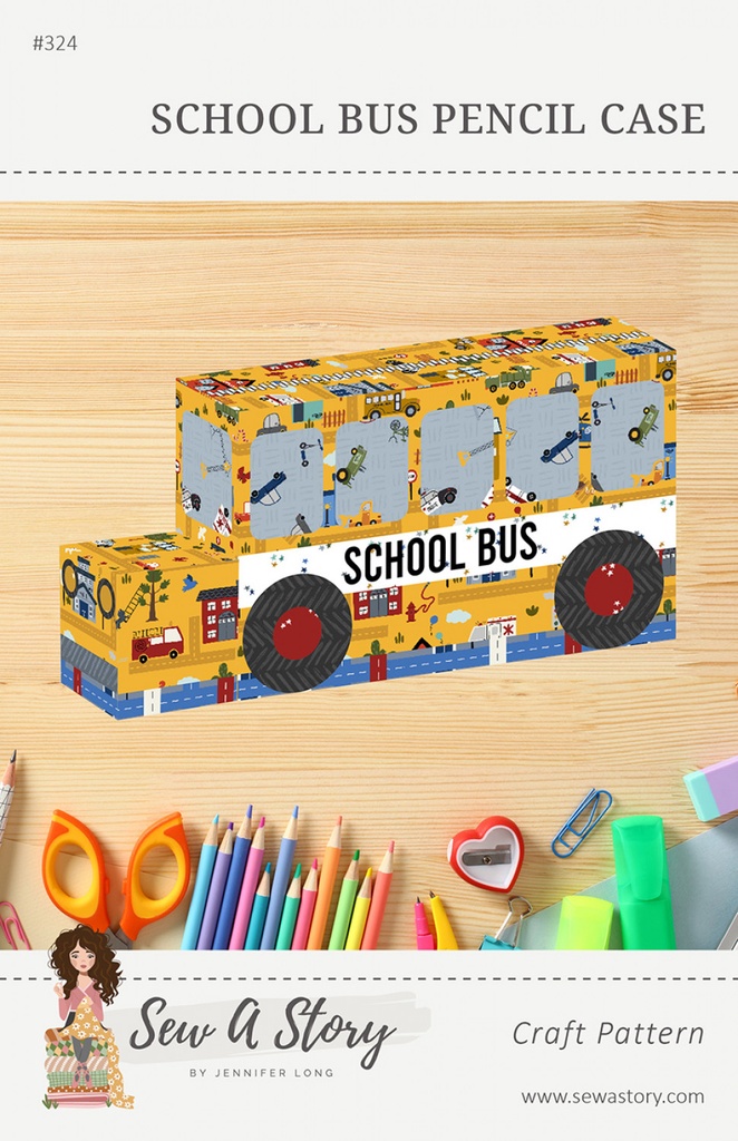 School Bus Pencil Case Pattern | Rae-bon Sew & Quilt Shop