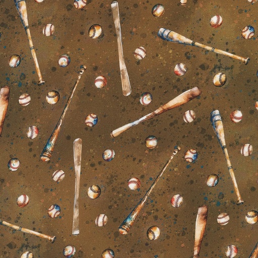 [SRKD22910442] Game Day Vintage Bats and Balls Suede