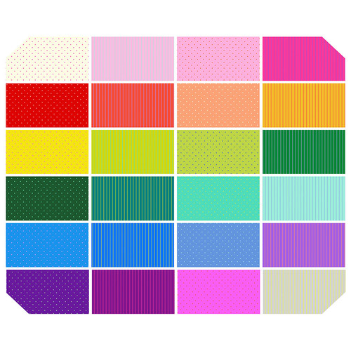 [FB18MCTP] Tula Pink True Colors Tiny Coordinates Mini Charm Pack