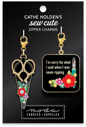 [CH192] Scissor & Sorry Zipper Pull