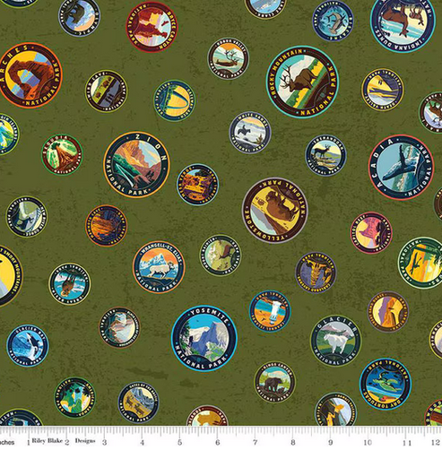 [CD13292] National Parks Emblems Avocado