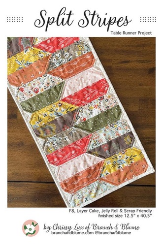 [BNB2416] Split Strips Table Runner Pattern
