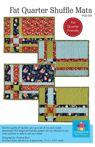 [PQD269] Fat Quarter Shuffle Mats Pattern