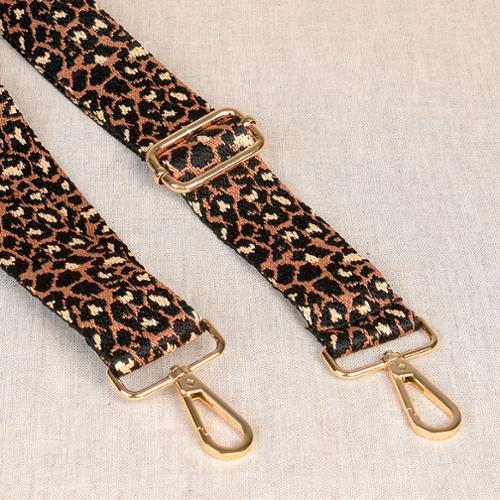 [M6939 U40 001] Shoulder Strap with Hardware Leopard Print