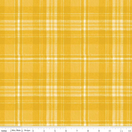 [C16285YELLOW] Classic Christmas Yellow Plaid