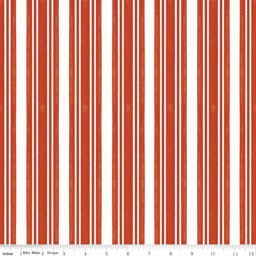 [C16289RED] Classic Christmas Stripe Red