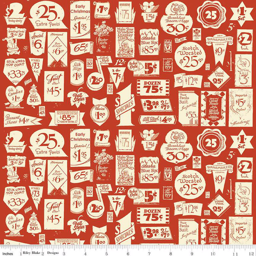[C16287RED] Classic Christmas Tags Red