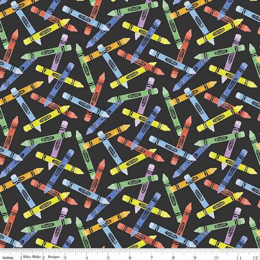 [C16513BLACK] New Box of Crayons Tossed Black