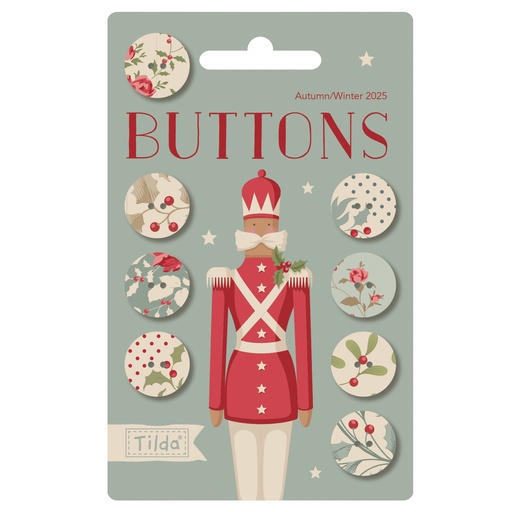 [400072] Tilda Merry Little Christmas 5/8" Buttons