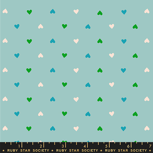 [RS0091 20] Best Day Ever Hearts Turquoise
