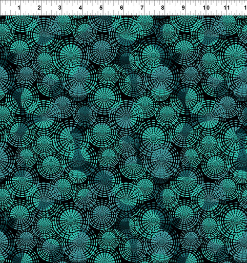 Flock Together Teal Circle Stitch