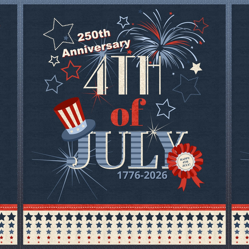 [W140-001-817] Stripes and Stars Large Panel