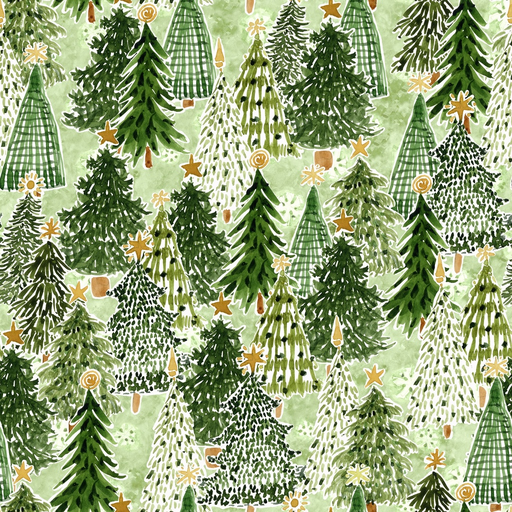 Snowy Greetings W105-032-662 Green
