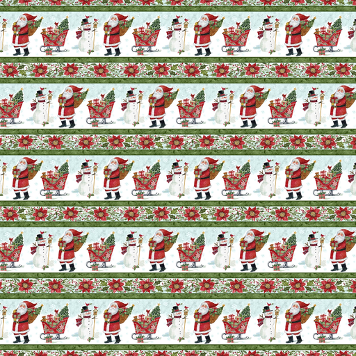 Snowy Greetings W105-030-063 Border Print