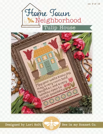 [ISE-4045] Home Town Neighborhood Tulip House Cross Stitch Pattern
