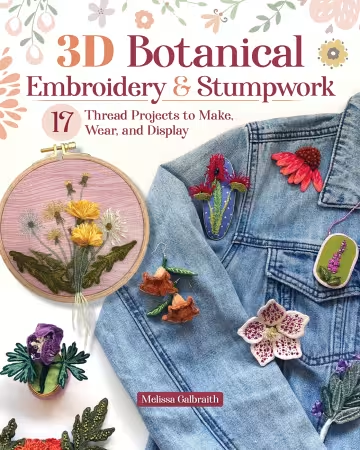[L1397B] 3D Botanical Embroidery & Stumpwork