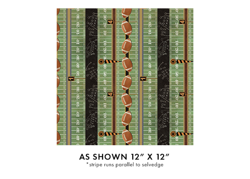 [16835-44] Touchdown Grid Iron Stripe Green Multi