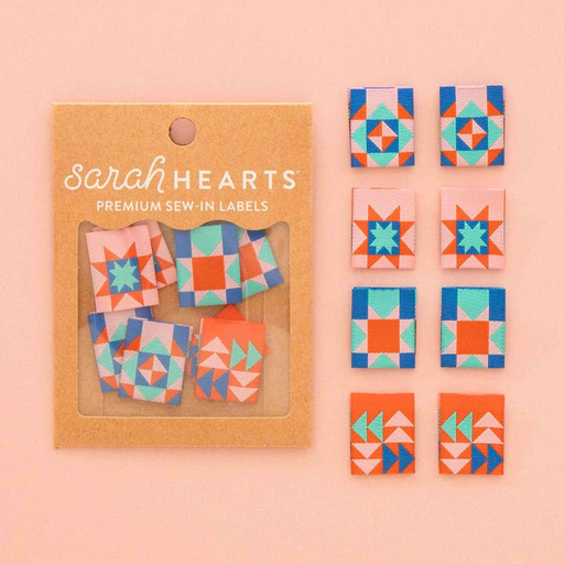 [LP283] Summer Vibes Quilt Block Woven Labels