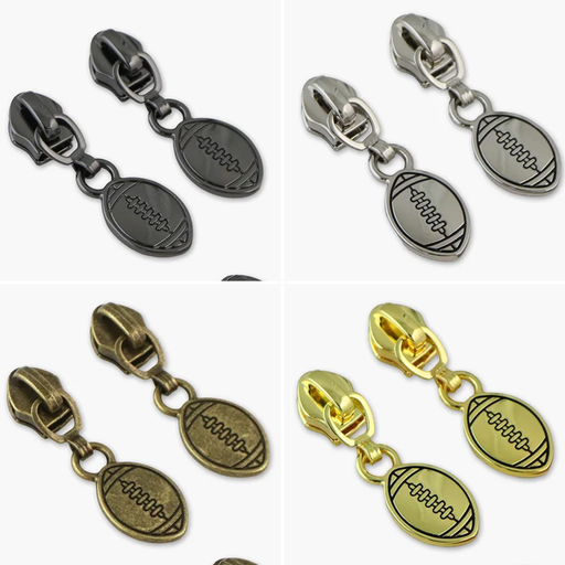Football Zipper Pulls