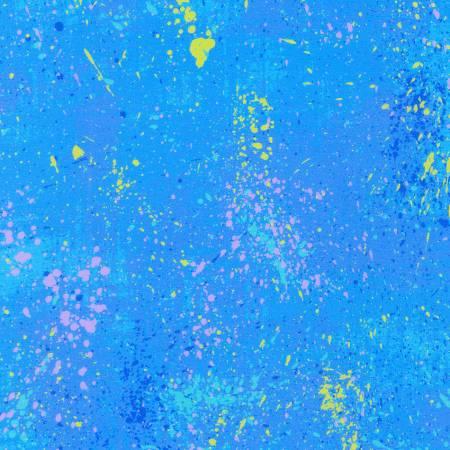 108" Wide Splatter Cerulean