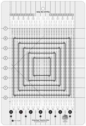[CGRGE4] Creative Grids Stripology Quarters Mini Quilt Ruler