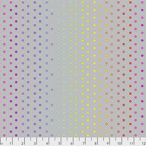 Tula Pink Hexy Rainbow Dove