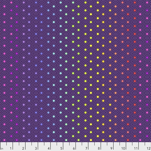 Tula Pink Hexy Rainbow Starling