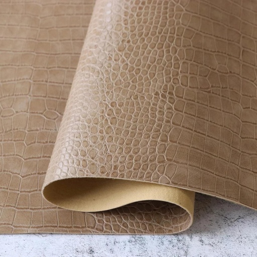 [FLACLAY] Faux Leather Alligator Clay Beige