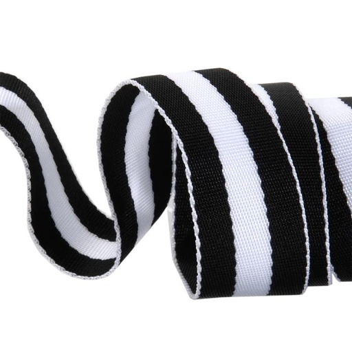 [TK9038mm07] Tula Webbing 1.5" Black/White